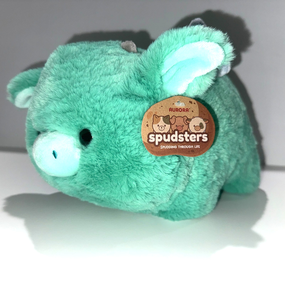 Aurora Spudsters Della Dragon Plush Mint Green Stuffie NWT Peaceful Potato